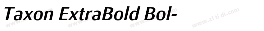 Taxon ExtraBold Bol字体转换